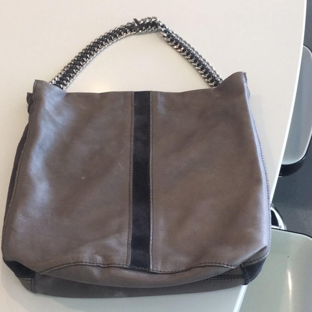 RAMY BROOK Stevie Grey Leather Hobo Bag